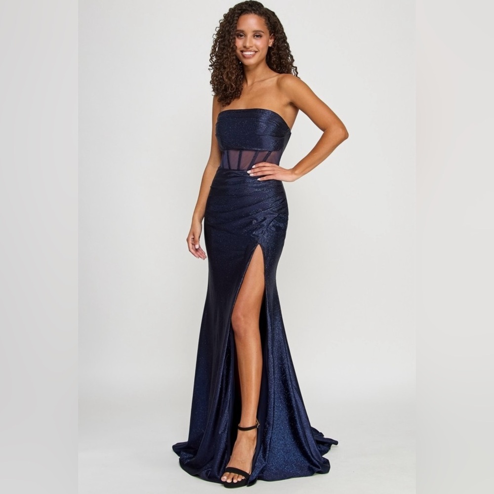 Navy Blue Evening Gown